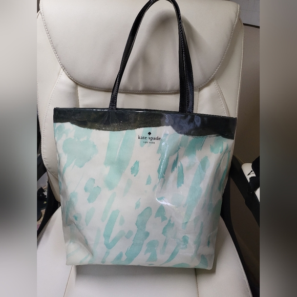 Rare Kate Spade Rain Or Shine Graphic Tote Bag - Picture 5 of 9